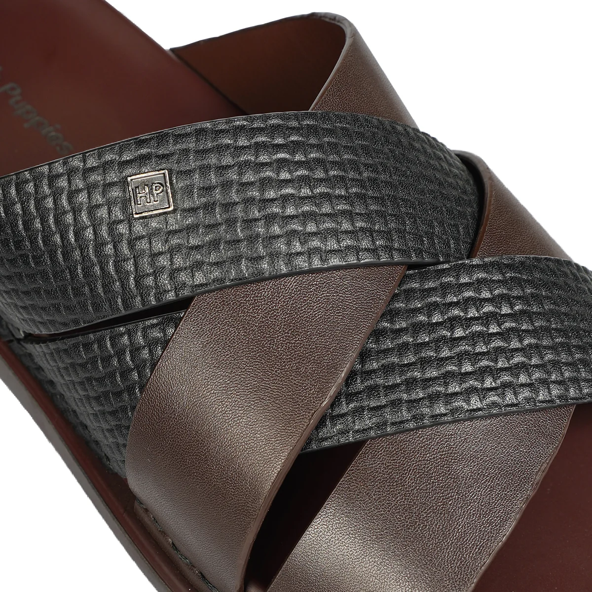 Men’s Brown Two-Strap Casual Slide Sandals
