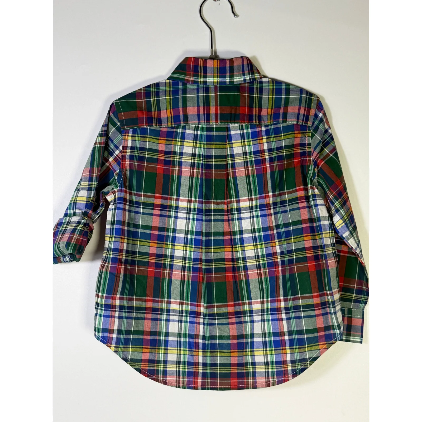 Polo Ralph Lauren Boys Plaid Shirt Khaki Chino Shorts Size 2T Outfit Set