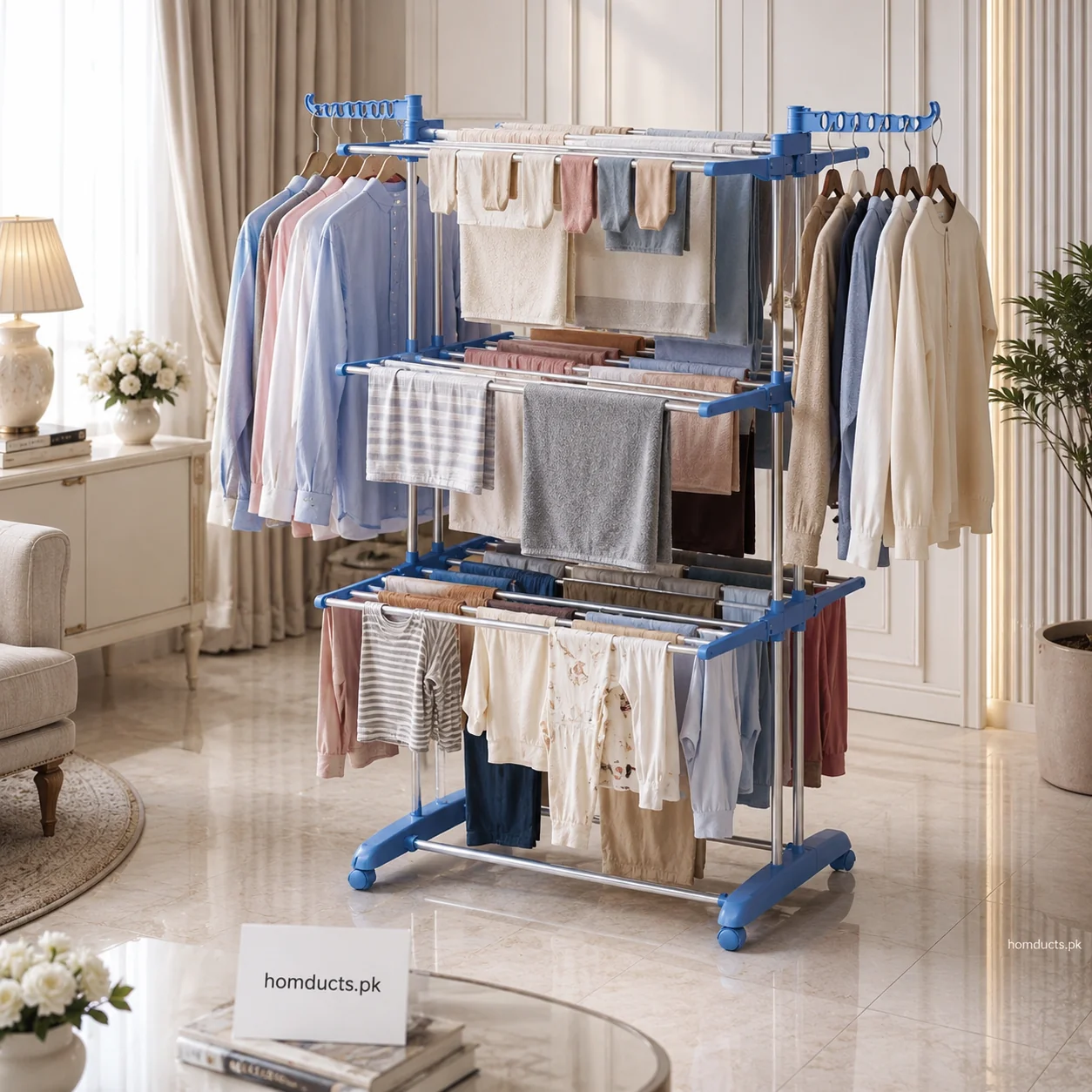 Floor Standing Cloth Drying Rack (Premium Quality)