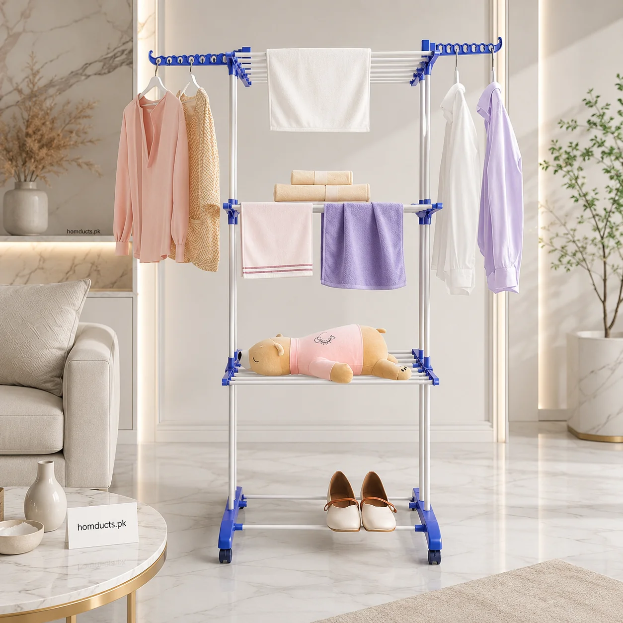 Floor Standing Cloth Drying Rack (Premium Quality)