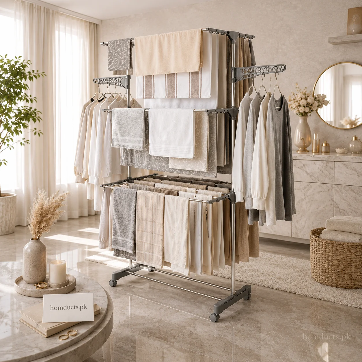 Floor Standing Cloth Drying Rack (Premium Quality)