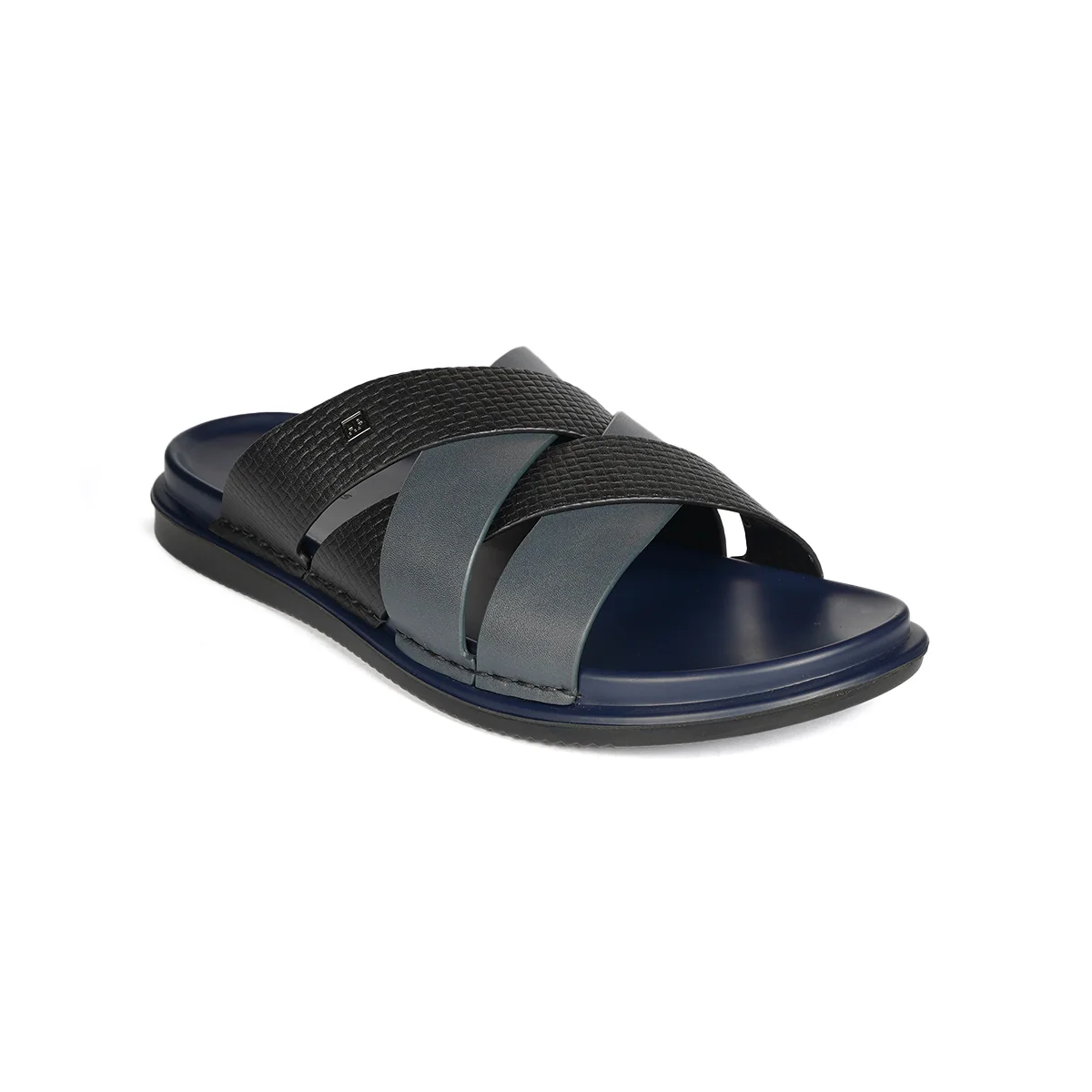 Men’s Brown Two-Strap Casual Slide Sandals