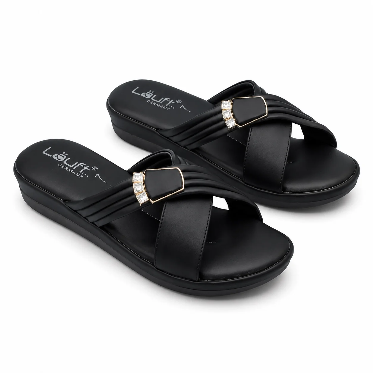 Elegant Women's Flat Buckle Sandals – Comfortable Casual Slip-On